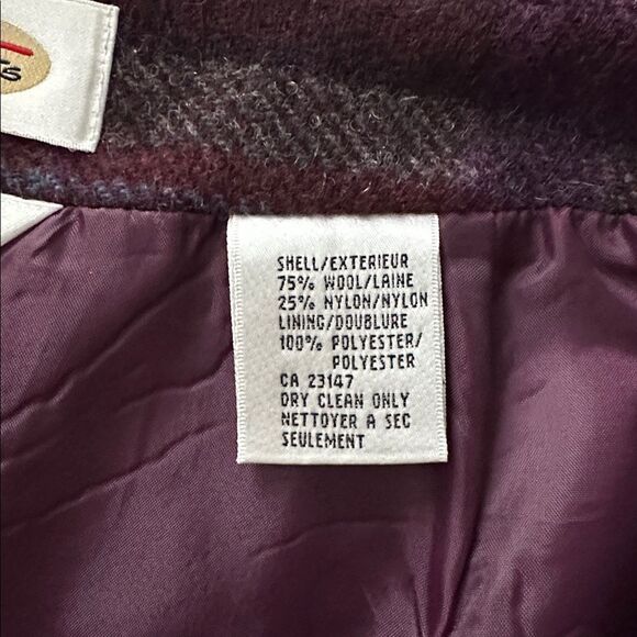 Vintage Talbots Women’s Wool Plaid Skirt Made in Hong Kong Italian Fabric Sz.12 - Picture 7 of 10